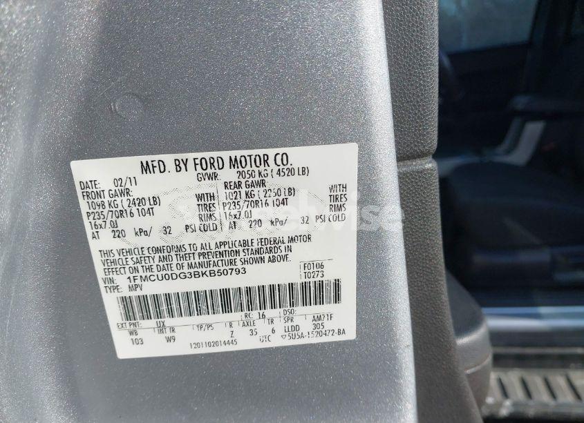 Photo 9 of 2011 Ford Escape XLT (VIN 1FMCU0DG3BKB50793)