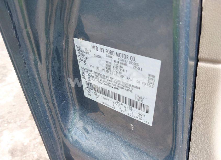 Photo 9 of 2010 Ford Escape XLT (VIN 1FMCU0DG7AKB62105)