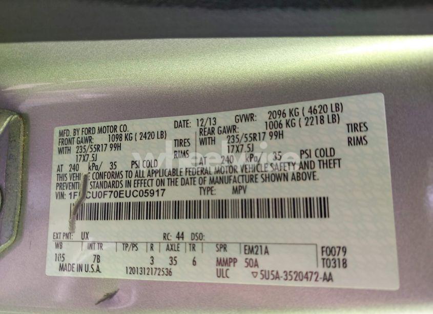 Photo 9 of 2014 Ford Escape S (VIN 1FMCU0F70EUC05917)