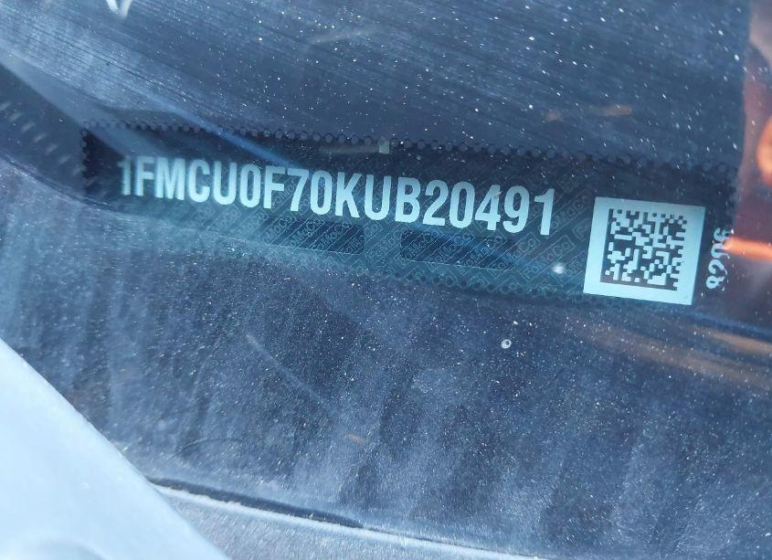 Photo 9 of 2019 Ford Escape S (VIN 1FMCU0F70KUB20491)