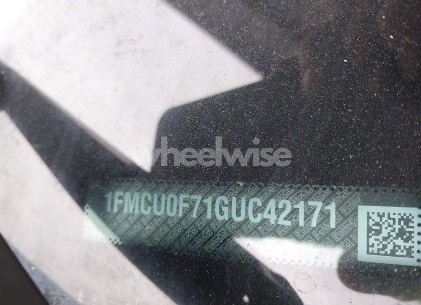 Photo 9 of 2016 Ford Escape S (VIN 1FMCU0F71GUC42171)