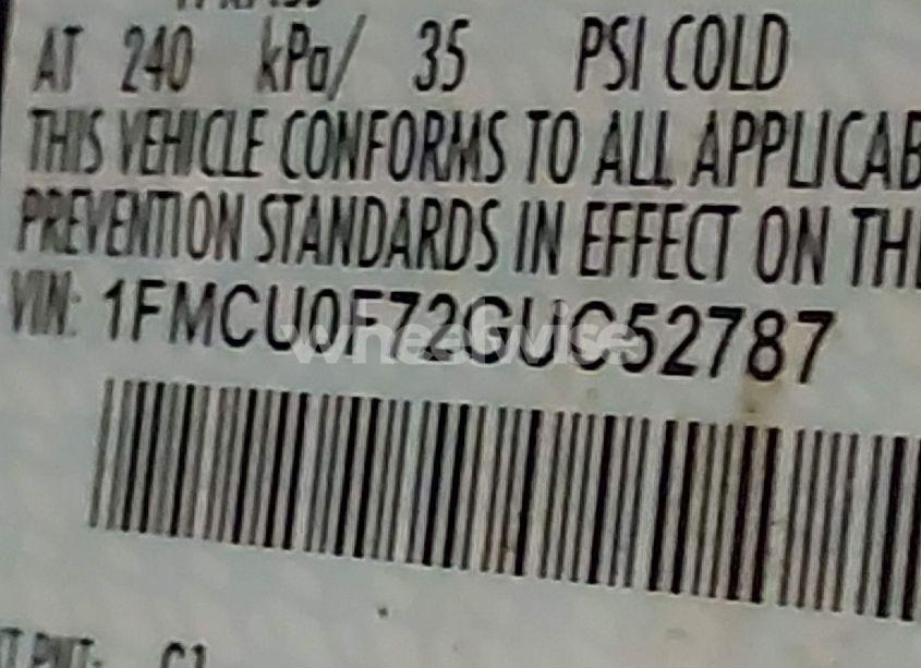 Photo 9 of 2016 Ford Escape S (VIN 1FMCU0F72GUC52787)