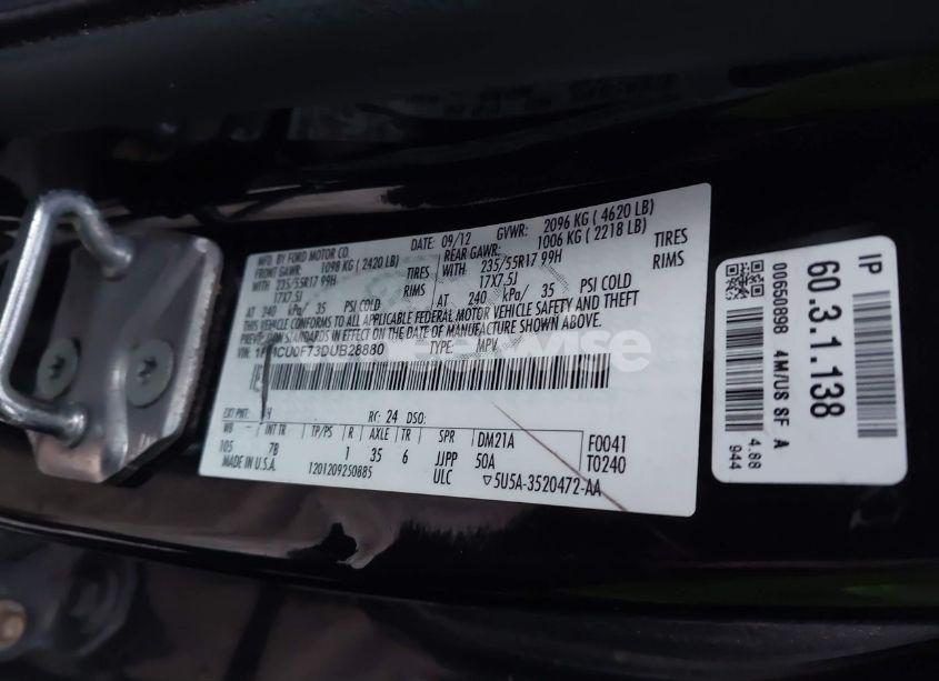 Photo 9 of 2013 Ford Escape S (VIN 1FMCU0F73DUB28880)