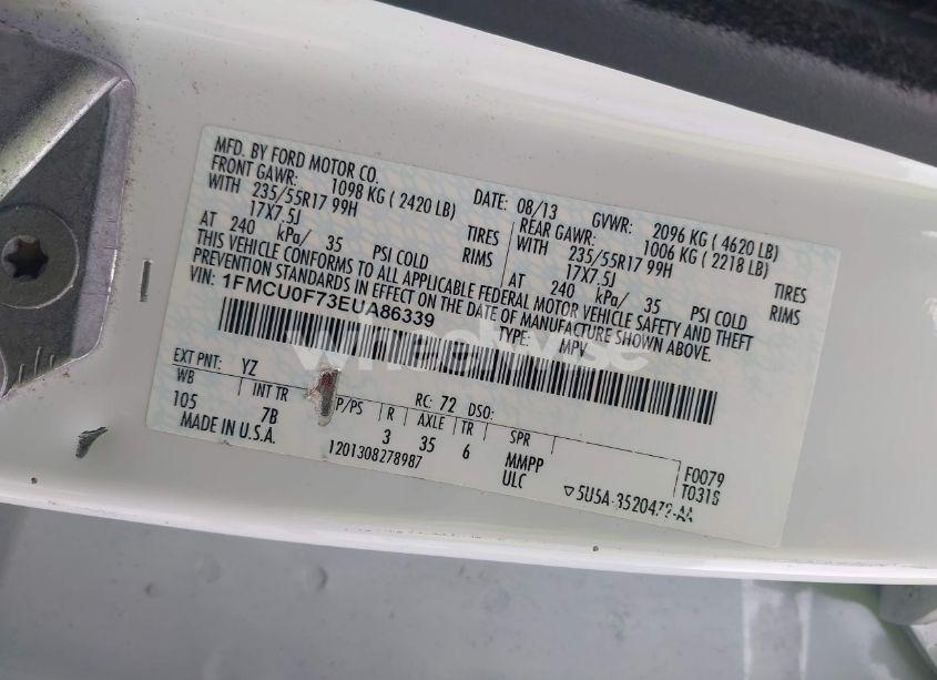 Photo 9 of 2014 Ford Escape S (VIN 1FMCU0F73EUA86339)