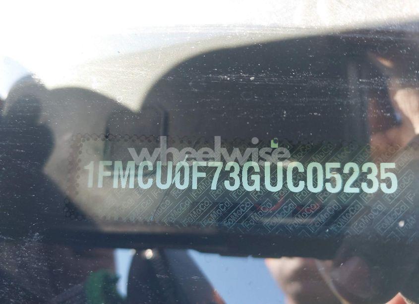 Photo 9 of 2016 Ford Escape S (VIN 1FMCU0F73GUC05235)