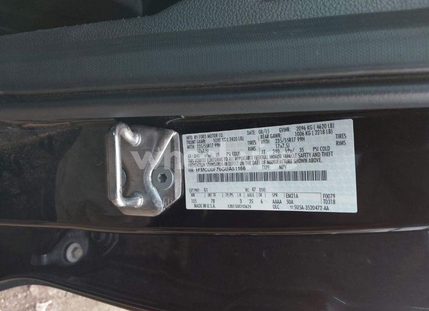 Photo 9 of 2016 Ford Escape S (VIN 1FMCU0F76GUA51166)