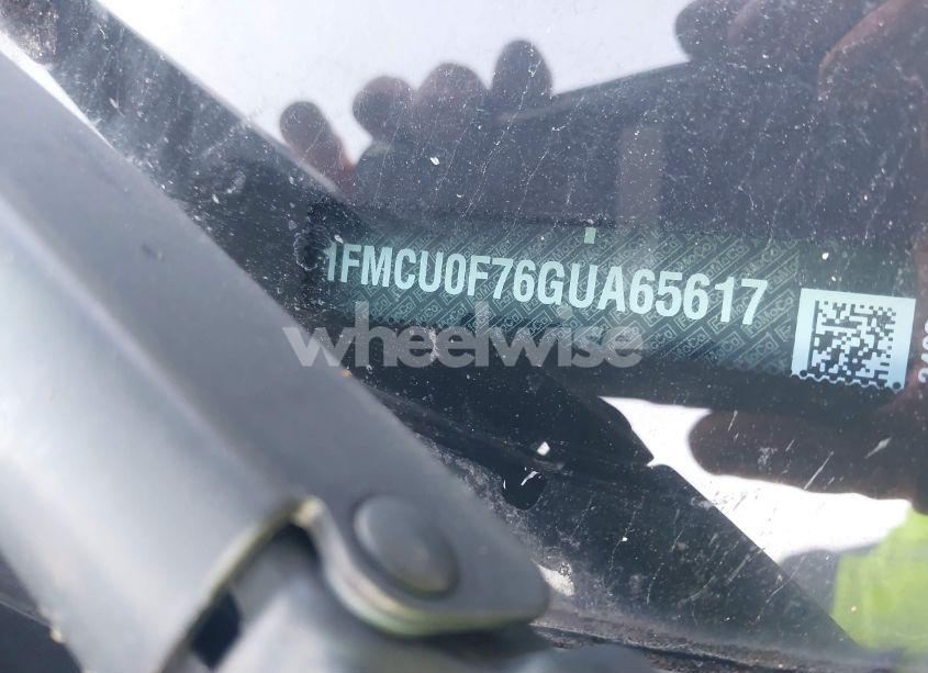 Photo 9 of 2016 Ford Escape S (VIN 1FMCU0F76GUA65617)