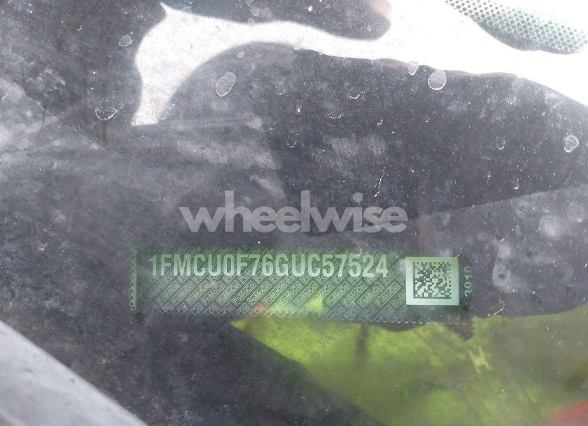 Photo 9 of 2016 Ford Escape S (VIN 1FMCU0F76GUC57524)