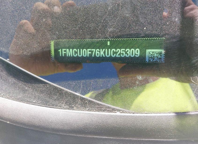 Photo 9 of 2019 Ford Escape S (VIN 1FMCU0F76KUC25309)