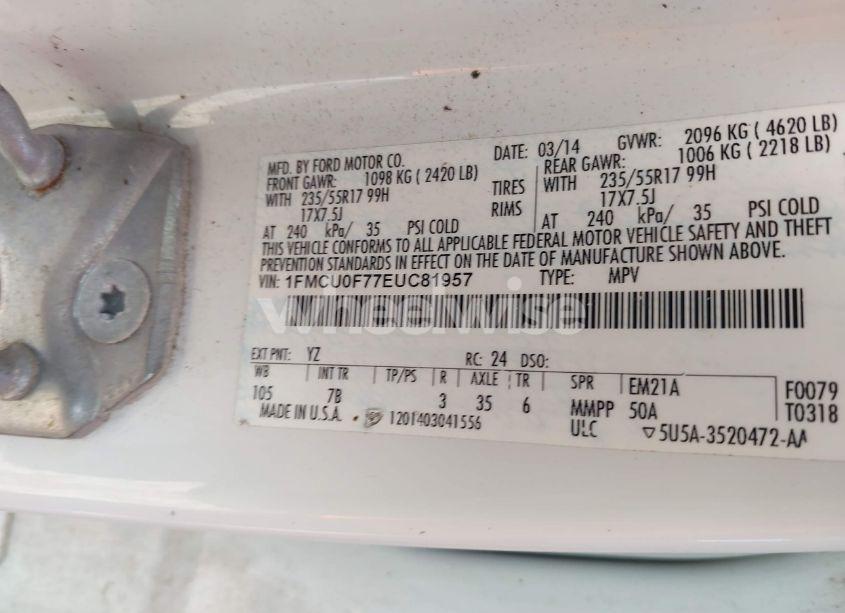 Photo 9 of 2014 Ford Escape S (VIN 1FMCU0F77EUC81957)