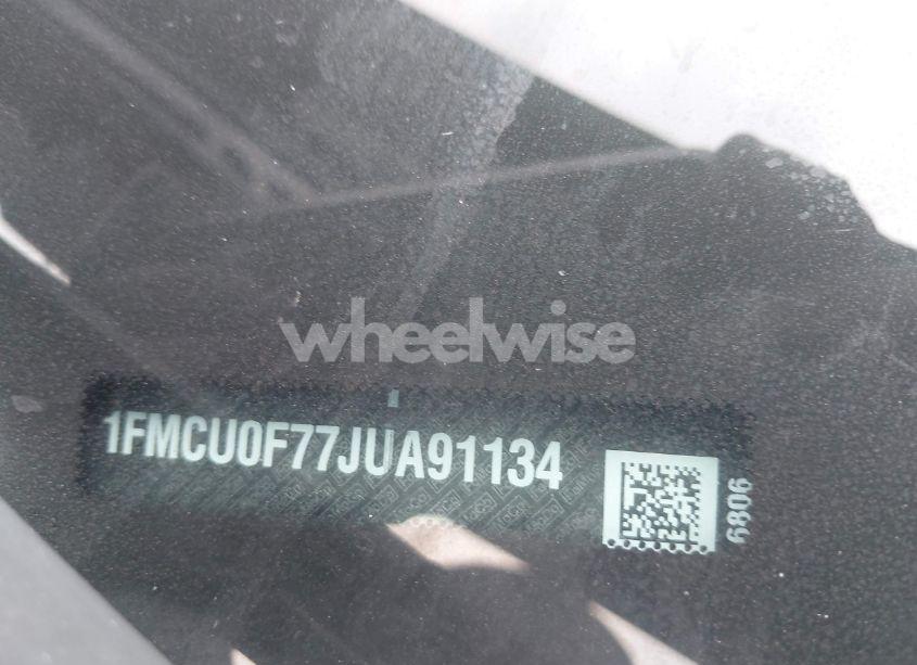 Photo 9 of 2018 Ford Escape S (VIN 1FMCU0F77JUA91134)