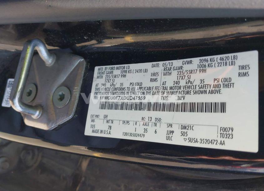 Photo 9 of 2013 Ford Escape S (VIN 1FMCU0F7XDUD47559)