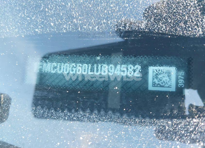 Photo 9 of 2020 Ford Escape SE (VIN 1FMCU0G60LUB94582)