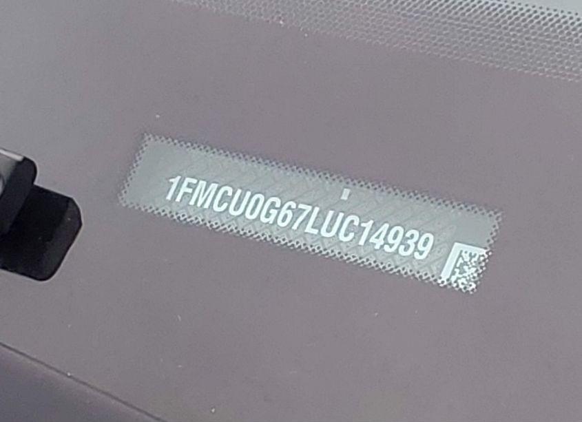 Photo 9 of 2020 Ford Escape SE (VIN 1FMCU0G67LUC14939)