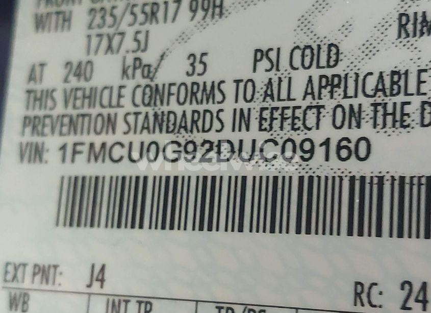 Photo 9 of 2013 Ford Escape SE (VIN 1FMCU0G92DUC09160)