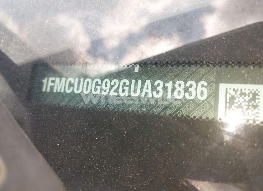 Photo 9 of 2016 Ford Escape SE (VIN 1FMCU0G92GUA31836)