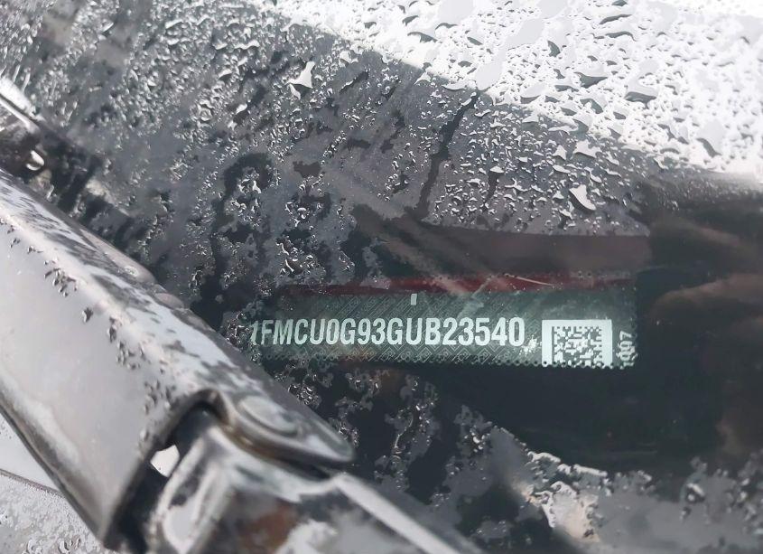 Photo 9 of 2016 Ford Escape SE (VIN 1FMCU0G93GUB23540)