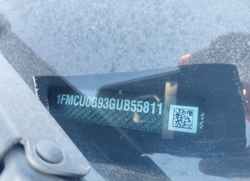 Photo 9 of 2016 Ford Escape SE (VIN 1FMCU0G93GUB55811)