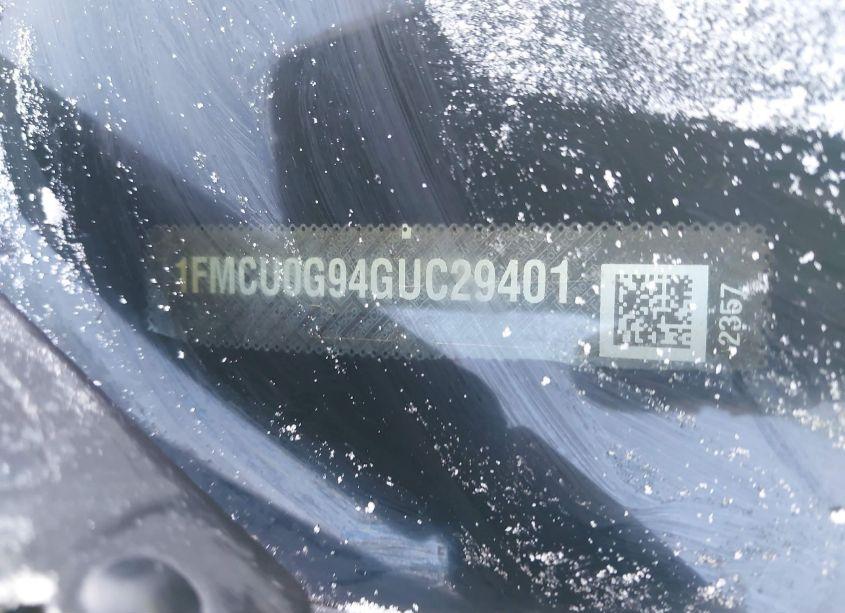 Photo 9 of 2016 Ford Escape SE (VIN 1FMCU0G94GUC29401)