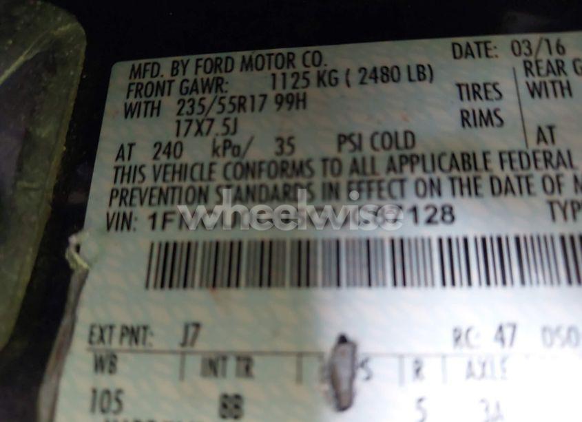 Photo 9 of 2016 Ford Escape SE (VIN 1FMCU0G95GUC87128)