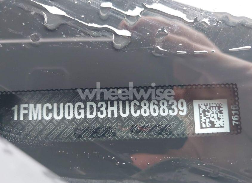 Photo 9 of 2017 Ford Escape SE (VIN 1FMCU0GD3HUC86839)