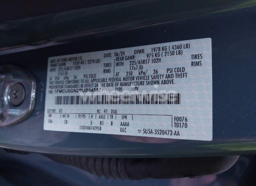 Photo 9 of 2024 Ford Escape ACTIVE (VIN 1FMCU0GN2RUB04557)