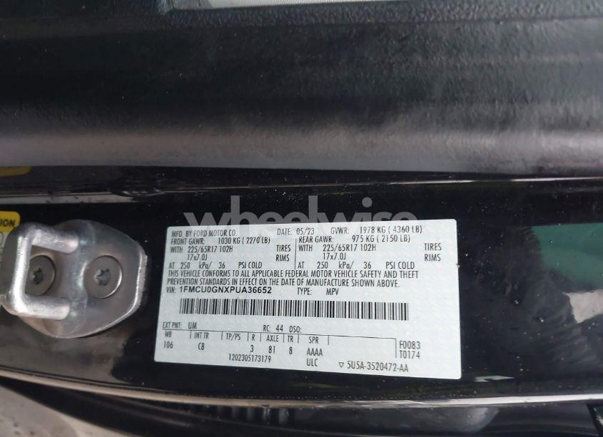 Photo 9 of 2023 Ford Escape ACTIVE (VIN 1FMCU0GNXPUA36652)