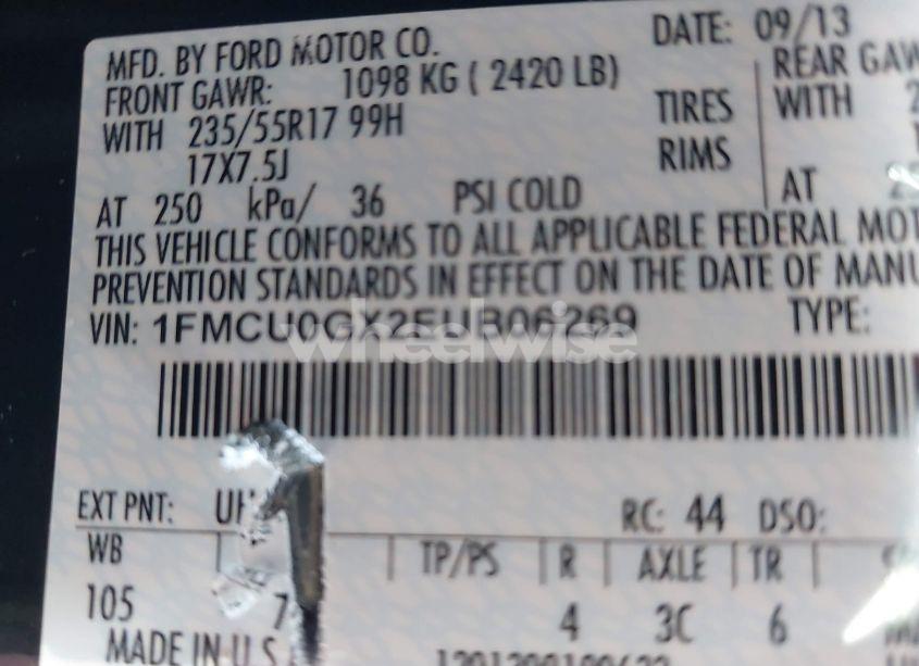 Photo 9 of 2014 Ford Escape SE (VIN 1FMCU0GX2EUB06269)