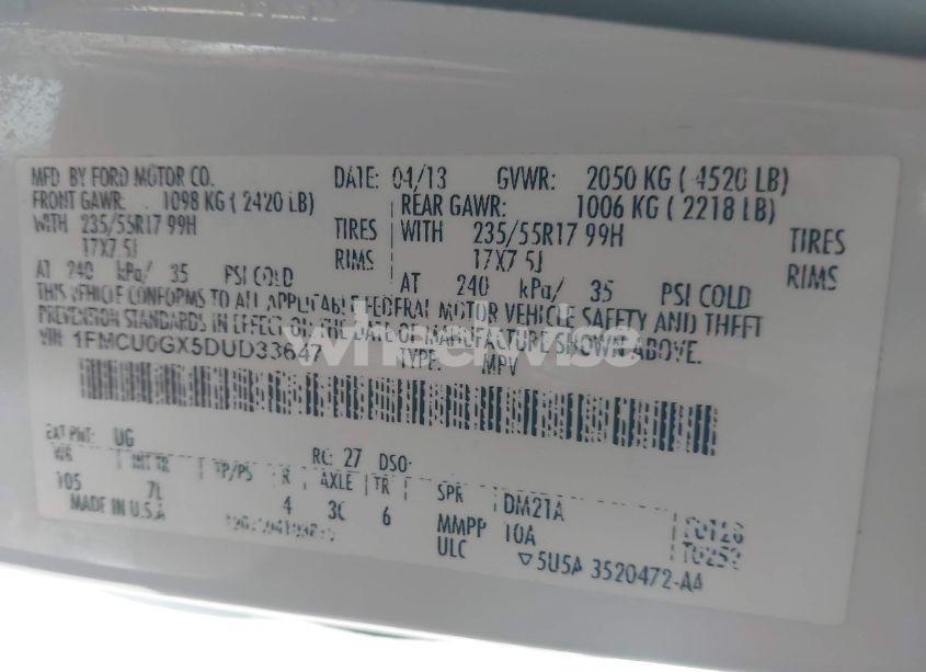 Photo 9 of 2013 Ford Escape SE (VIN 1FMCU0GX5DUD33647)