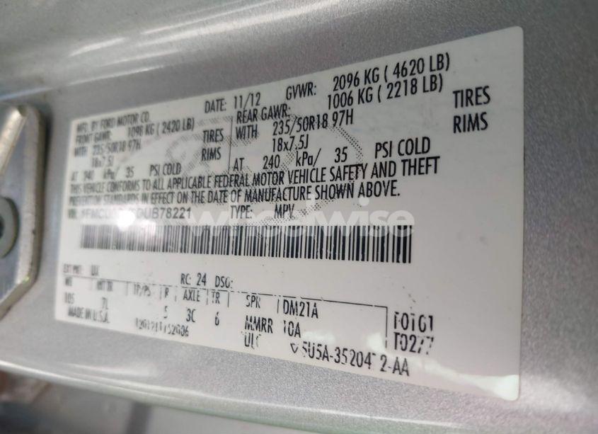 Photo 9 of 2013 Ford Escape SE (VIN 1FMCU0GX6DUB78221)