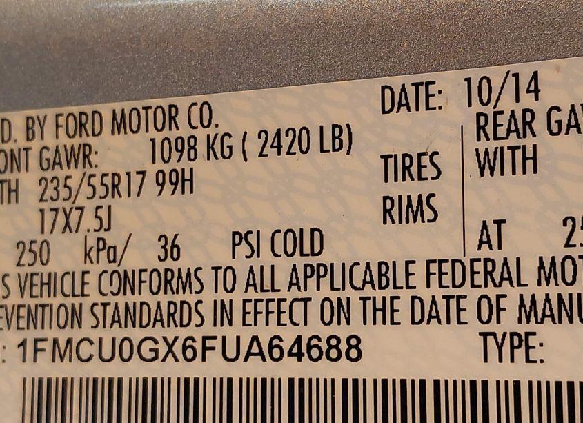 Photo 9 of 2015 Ford Escape SE (VIN 1FMCU0GX6FUA64688)