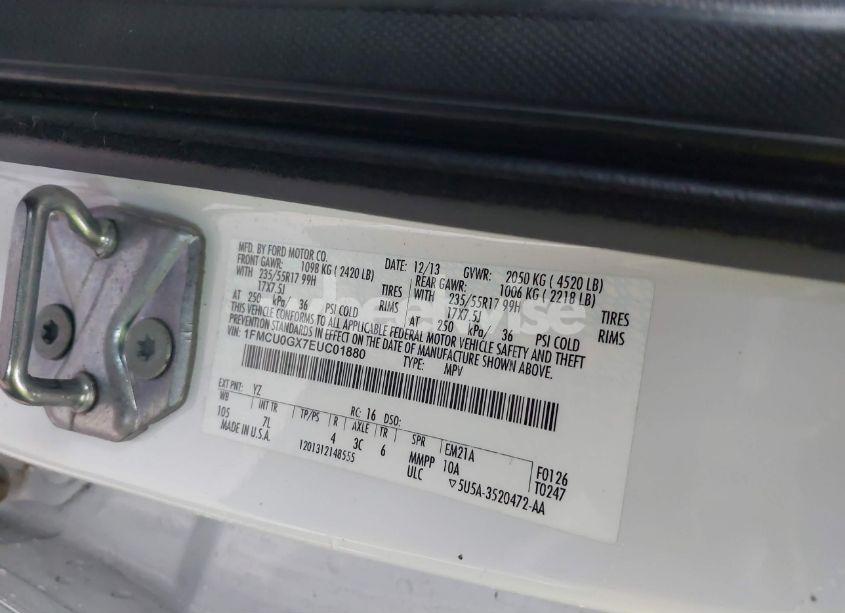 Photo 9 of 2014 Ford Escape SE (VIN 1FMCU0GX7EUC01880)