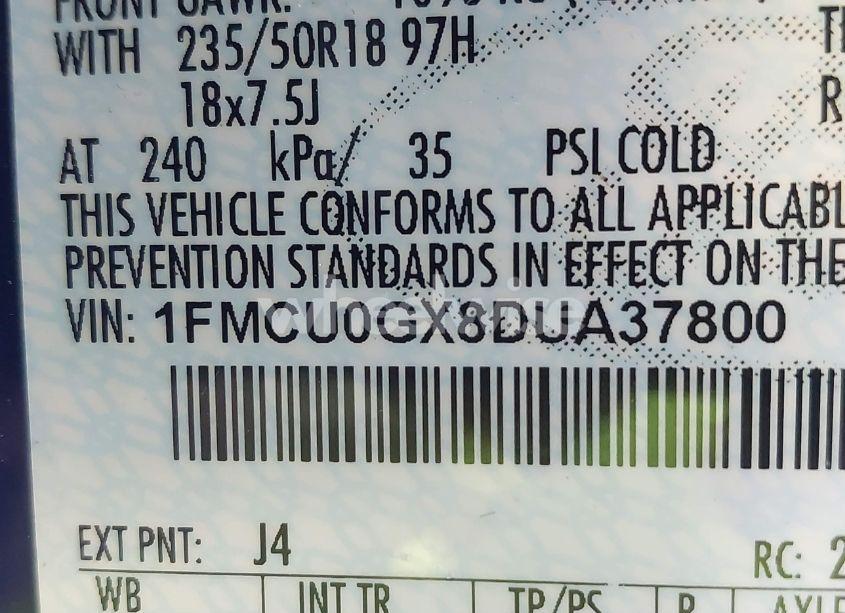 Photo 9 of 2013 Ford Escape SE (VIN 1FMCU0GX8DUA37800)