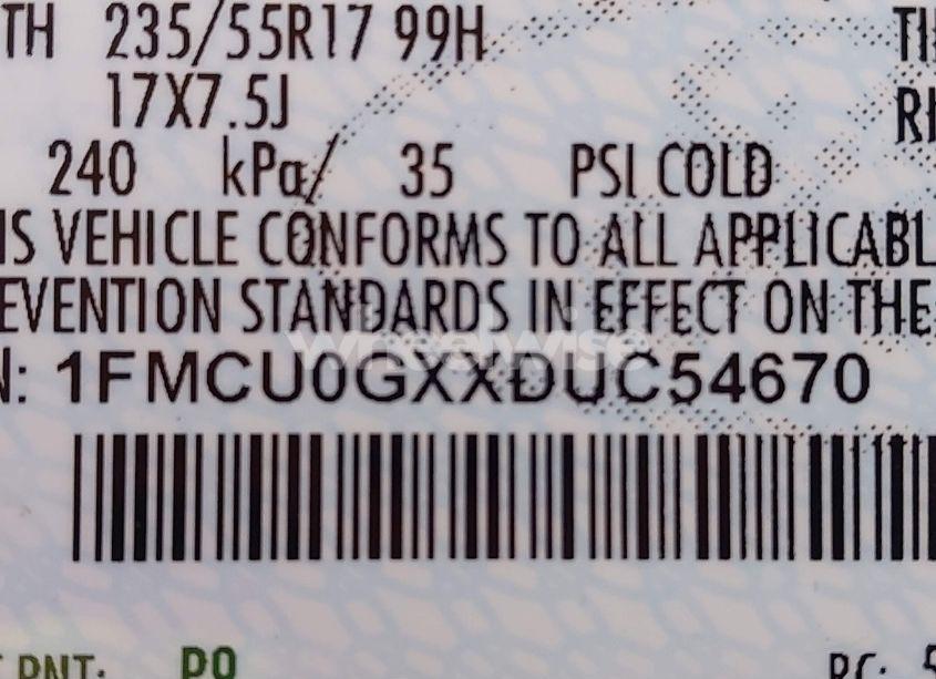 Photo 9 of 2013 Ford Escape SE (VIN 1FMCU0GXXDUC54670)