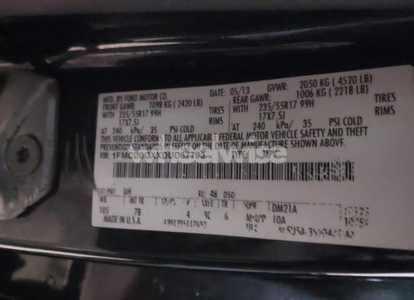 Photo 9 of 2013 Ford Escape SE (VIN 1FMCU0GXXDUD67793)