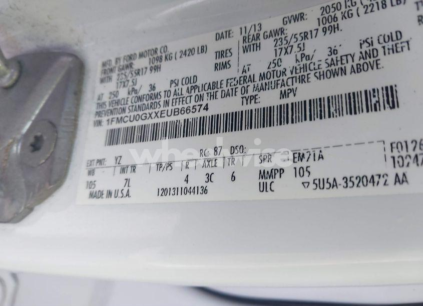 Photo 9 of 2014 Ford Escape SE (VIN 1FMCU0GXXEUB66574)