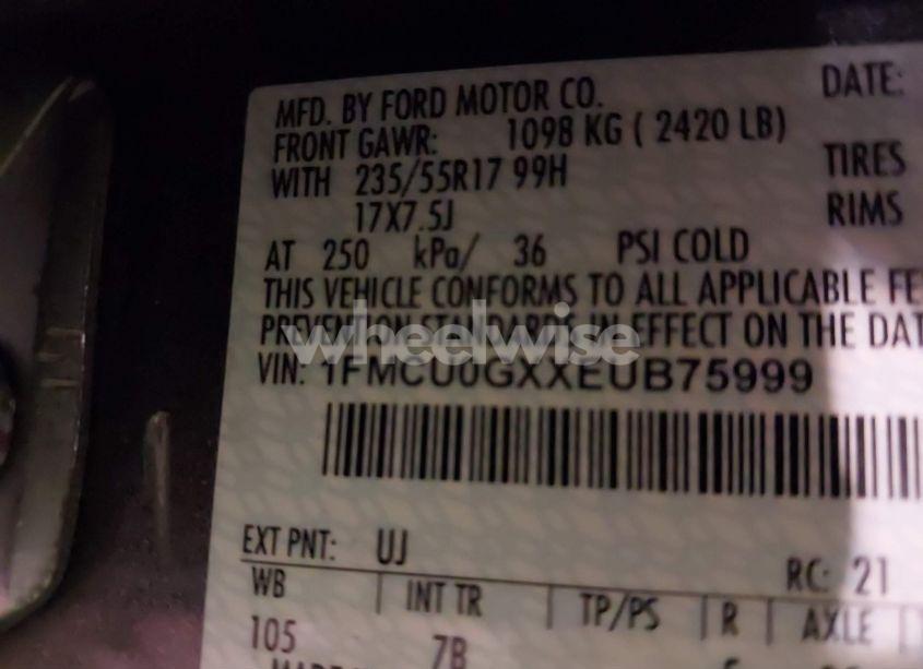 Photo 9 of 2014 Ford Escape SE (VIN 1FMCU0GXXEUB75999)