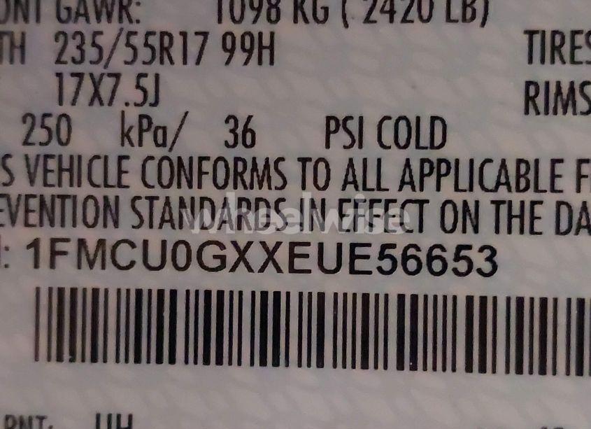 Photo 9 of 2014 Ford Escape SE (VIN 1FMCU0GXXEUE56653)