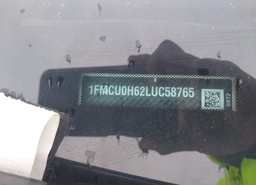 Photo 9 of 2020 Ford Escape SEL (VIN 1FMCU0H62LUC58765)