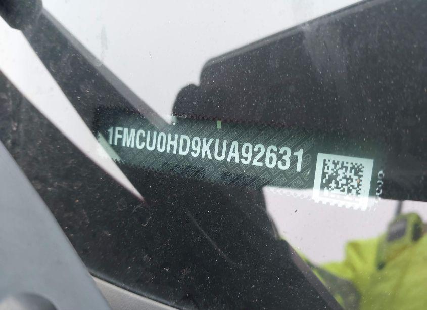 Photo 9 of 2019 Ford Escape SEL (VIN 1FMCU0HD9KUA92631)