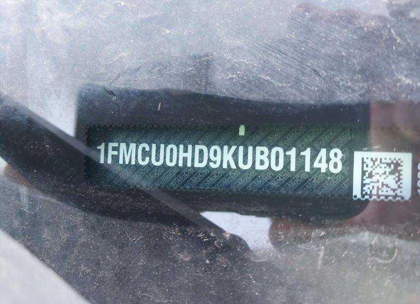 Photo 9 of 2019 Ford Escape SEL (VIN 1FMCU0HD9KUB01148)
