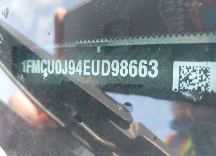 Photo 9 of 2014 Ford Escape TITANIUM (VIN 1FMCU0J94EUD98663)