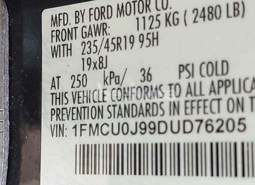 Photo 9 of 2013 Ford Escape TITANIUM (VIN 1FMCU0J99DUD76205)