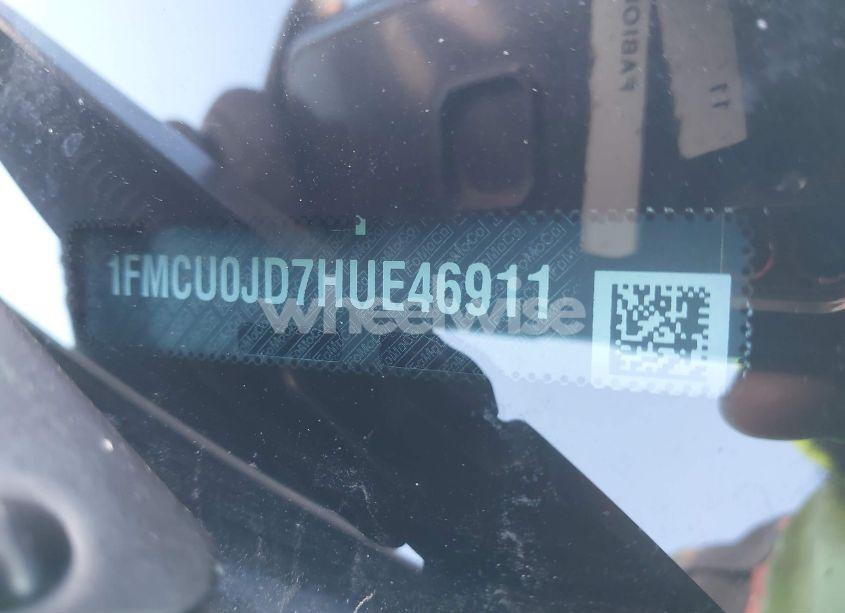 Photo 9 of 2017 Ford Escape TITANIUM (VIN 1FMCU0JD7HUE46911)