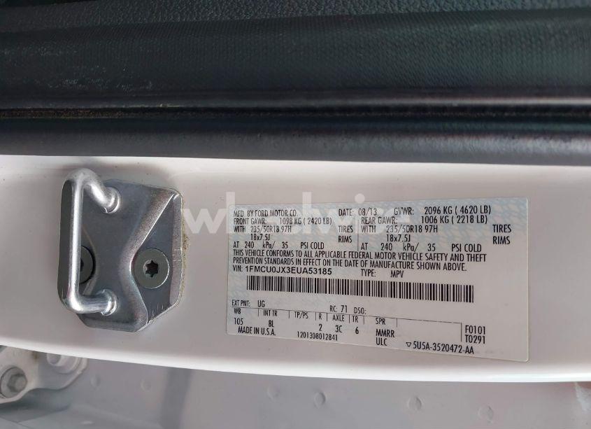 Photo 9 of 2014 Ford Escape TITANIUM (VIN 1FMCU0JX3EUA53185)