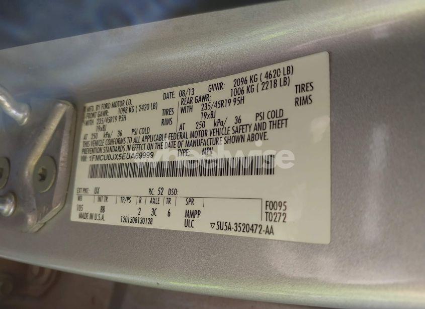 Photo 9 of 2014 Ford Escape TITANIUM (VIN 1FMCU0JX5EUA69999)