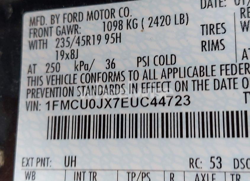 Photo 9 of 2014 Ford Escape TITANIUM (VIN 1FMCU0JX7EUC44723)