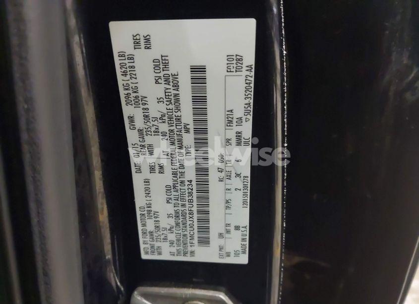 Photo 9 of 2015 Ford Escape TITANIUM (VIN 1FMCU0JX8FUB38234)