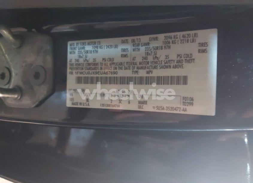 Photo 9 of 2014 Ford Escape TITANIUM (VIN 1FMCU0JX9EUA67690)