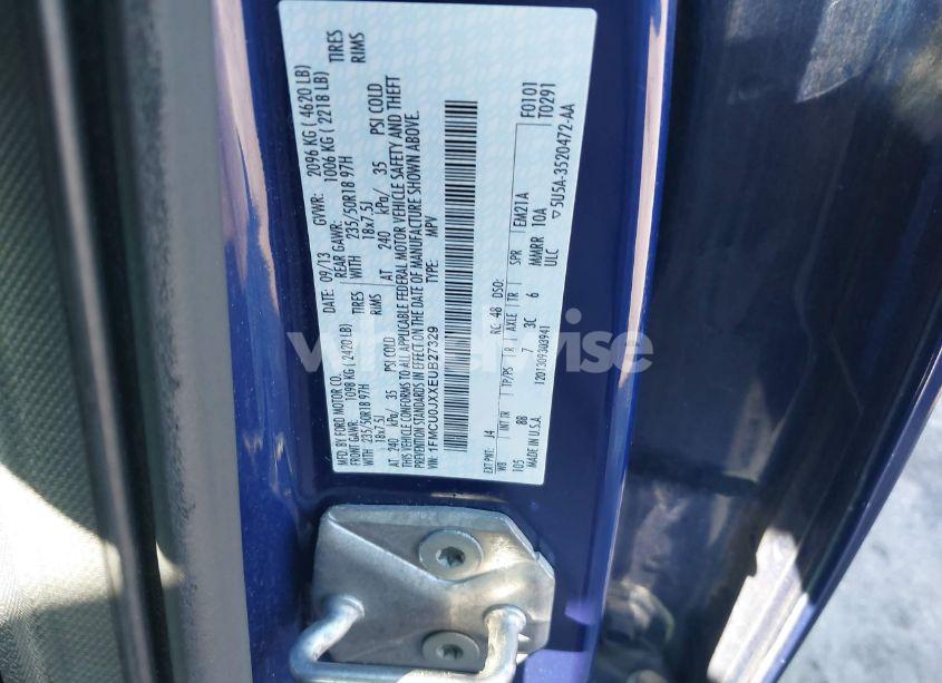 Photo 9 of 2014 Ford Escape TITANIUM (VIN 1FMCU0JXXEUB27329)